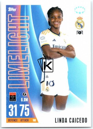 2023-24 Topps Match Attax EXTRA UEFA Club Competition UWCL Limelight 180 Linda Caicedo Real Madrid CF