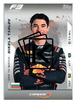 2025 Topps Turbo Attax F1 Campos Racing F3 Ones to Watch HP 231 Nikola Tsolov