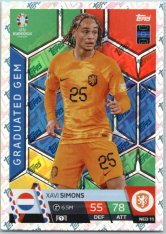 fotbalová karta Topps Match Attax EURO 2024 NED11 Xavi Simons (Netherlands)  -  Graduated Gem