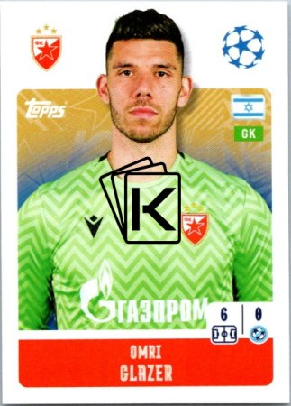 2024-25 Topps Champions League 457 Omri Glazer (FK Crvena Zvezda)