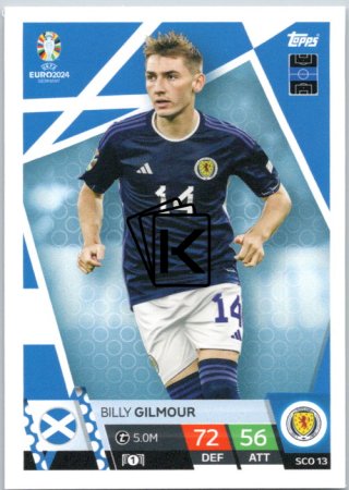 fotbalová karta Topps Match Attax EURO 2024 SCO13 Billy Gilmour (Scotland)