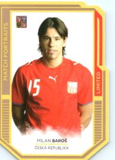 fotbalová kartička 2022 Pro Arena Repre v srdcích Match Portraits Gold Milan Baroš /5