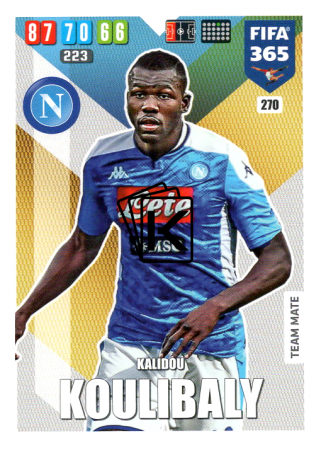 Fotbalová kartička Panini Adrenalyn XL FIFA 365 - 2020 Team Mate 270 Kalidou Koulibaly SSC Neapol