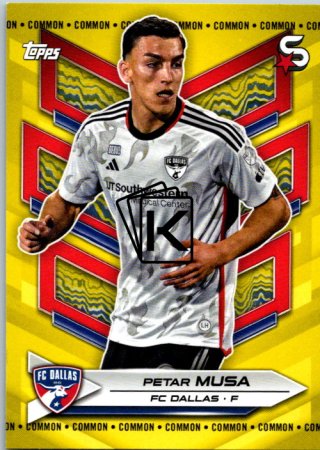 2024 Topps Superstars MLS 158 Petar Musa FC Dallas Yellow Parallel