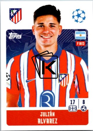 2024-25 Topps Champions League 99 Julián Álvarez (Atlético de Madrid)