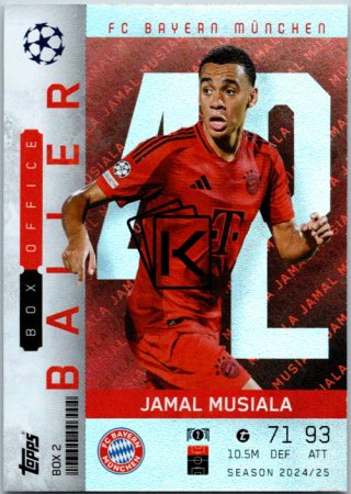Fotbalová kartička 2024-25 Topps Match Attax EXTRA UEFA Club Competitions Limited Edition Baller 2 Jamal Musiala (FC Bayern München)