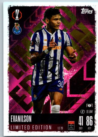 fotbalová kartička 2024-25 Topps Match Attax UEFA Club Competitions Limited Edition LE19 Evanilson (FC Porto)