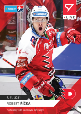 Hokejová kartička SportZoo 2021-22 Live L-041 Robert Říčka HC Dynamo Pardubice