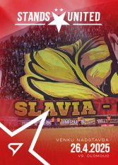 2025-26 SportZoo SK Slavia Praha Stands United SU-7 Slavia vs. Olomouc venku nadstavba
