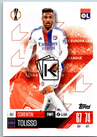 fotbalová kartička 2024-25 Topps Match Attax UEFA Club Competitions 357 Clorentin Tolisso (Olympique Lyonnais)