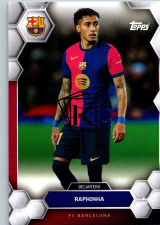 fotbalová kartička 2024-25 Topps FC Barcelona Fan Set 17 Raphinha