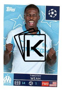 2025-26 Topps Champions League  Olympique de Marseille 353 Timothy Weah