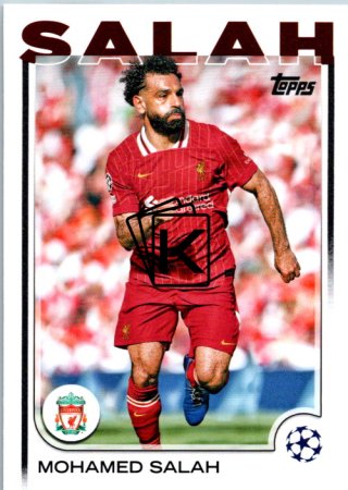 fotbalová kartička 2024-25 Topps UEFA Club Competitions Flagship 87 Mohamed Salah Liverpool FC Liverpool FC