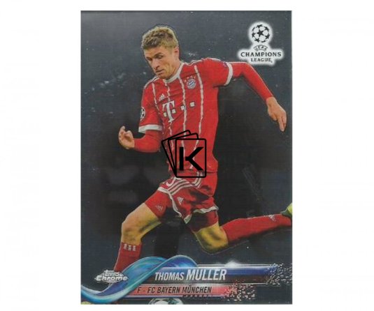 Fotbalová kartička Topps Chrome 2017-18 Champions League 95 Thomas Müller – FC Bayern München