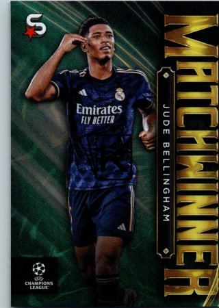Fotbalová kartička 2023-24 Topps Superstars UEFA Club Competitions Matchwinner MW-11 Jude Bellingham (Real Madrid C.F.)
