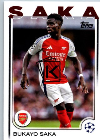 fotbalová kartička 2024-25 Topps UEFA Club Competitions Flagship 77 Bukayo Saka Arsenal FC