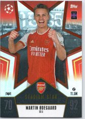 Fotbalová kartička 2023-24 Topps Match Attax UEFA Club Competitions Stadium Star Limited Edition SS5 Martin Odegaard Arsenal FC