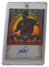 autographed card 2023-24 Topps FC Barcelona Team Set Vintage Barça Albert Ferrer Auto 19/50