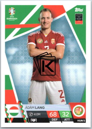 fotbalová karta Topps Match Attax EURO 2024 HUN5 Ádám Lang (Hungary)