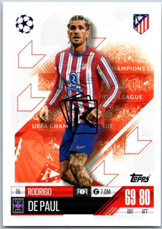 fotbalová kartička 2024-25 Topps Match Attax UEFA Club Competitions 115 Rodrigo de Paul (Atletico de Madrid)