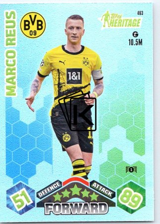 Fotbalová kartička 2023-24 Topps Match Attax UEFA Club Competitions Heritage 463 Marco Reus	Borussia Dortmund