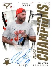 podepsaná karta 2025-26 SportZoo SK Slavia Praha Champions /45 CHS-OK Ondřej Kolář