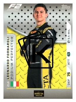 2025 Topps Turbo Attax F1 Invicta Racing F2 Podium Perfections HP 214 Leonardo Fornaroli