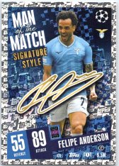 Fotbalová kartička 2023-24 Topps Match Attax UEFA Club Competitions  Man of the Match Signature Style 426	Felipe Anderon SS Lazio