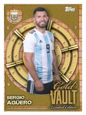 fotbalová kartička 2026 Topps Gold Vault Limited Edition GV-7 Sergio Agüero (Argentina)