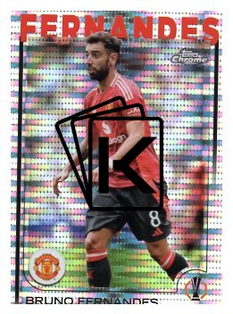 fotbalová kartička 2024-25 Topps Chrome parallel 152 - Bruno Fernandes