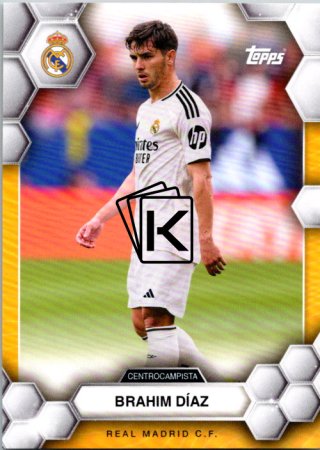 fotbalová kartička 2024-25 Topps Real Madrid CF Fan Set 15 Brahim Díaz