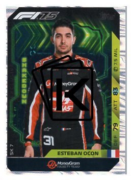 2025 Topps Turbo Attax F1 Moneygram Haas Shake Down SK7 Esteban Ocon