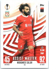 2023-24 Topps Match Attax EXTRA UEFA Club Competition Assist Master 140 Mohamed Salah (Liverpool)