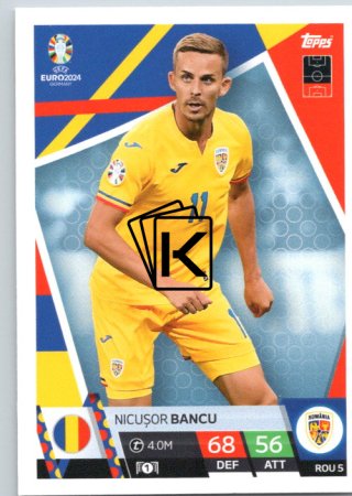 fotbalová karta Topps Match Attax EURO 2024 ROM5 Nicușor Bancu (Romania)