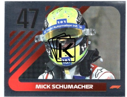 samolepka 2021 Topps Formule 1 Helmet 182 Mick Schumacher Haas RC