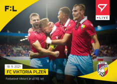 fotbalová kartička SportZoo 2021-22 Live L-035 FC Viktoria Plzeň 110.výročí klubu /91