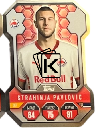 fotbalová kartička 2024-25 Topps Match Attax UEFA Club Competitions Topps Chrome Pro Elite SH18 Strahinja Pavlovic