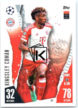 Fotbalová kartička 2023-24 Topps Match Attax UEFA Club Competitions 201 Kingsley Coman FC Bayern München