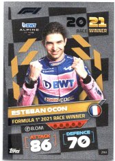 2022 Topps Formule 1Turbo Attax F1 Race Winners 293 Esteban Ocon (Alpine)