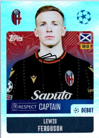 2024-25 Topps Champions League 113 Lewis Ferguson (Bolonia FC 1909)