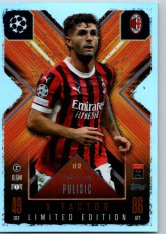 Fotbalová kartička 2024-25 Topps Match Attax EXTRA UEFA Club Competitions Limited Edition LE 12.  Christian Pulisic (AC Milan)