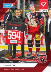 Hokejová kartička SportZoo 2021-22 Live L-114 Jakub Lev HC Mountfiled Hradec Králové /53
