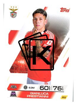 fotbalová kartička 2025-26 Topps Match Attax UCC 211 Gianluca Prestianni (SL Benfica)