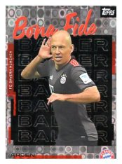 fotbalová kartička 2025-26 Topps Team set FC Bayern Munchen Bona Fide Baller BB-1 Arjen Robben Halo
