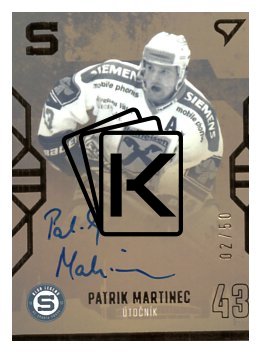 Podepsaná Hokejová kartička SportZoo 2022-23 Klub Legend KL-PM Patrik martinec HC Sparta Praha