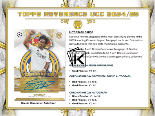 2024-25 Topps Topps Reverence UEFA Club Competitions Hobby Box