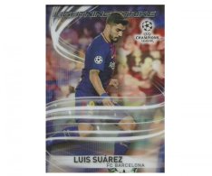 Fotbalová kartička Topps Chrome 2017-18 Champions League Lightning Strike LS-LS Luis Suarez FC Barcelona