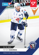 hokejová kartička SportZoo 2021-22 Live L-061 PEter Čerešňák HC Škoda Plzeň