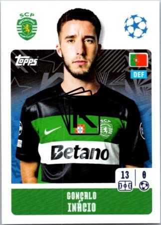 2024-25 Topps Champions League 358 Gonçalo Inácio (Sporting Clube de Portugal)