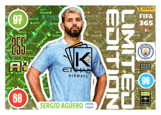 Panini Adrenalyn XL FIFA 365 2021 Limited Edition Sergio Aguero Manchester City